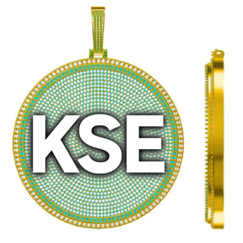 CUSTOM LETTER NECKLACE 3D BIG DISC made by The GUU Shop