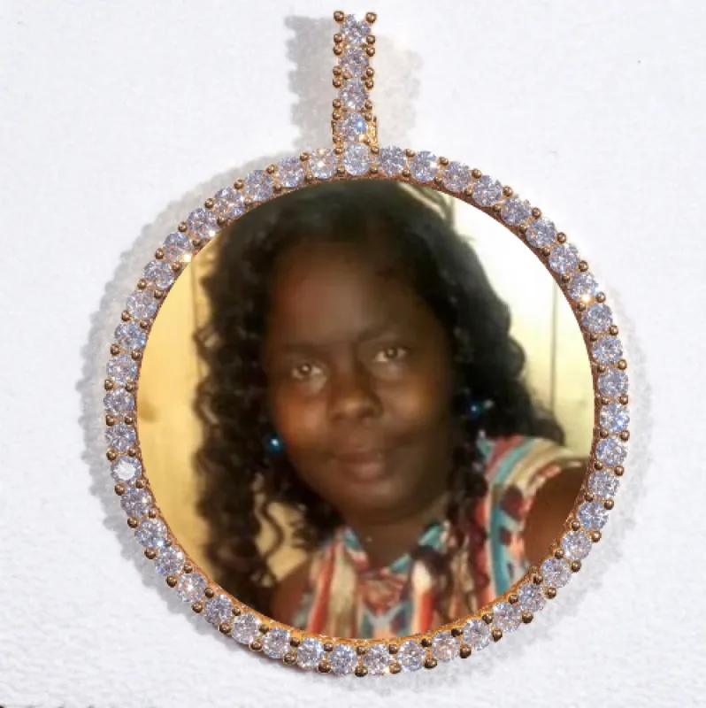 LARGE 3D CIRCLE CUSTOM PICTURE PENDANT sold by The GUU Shop