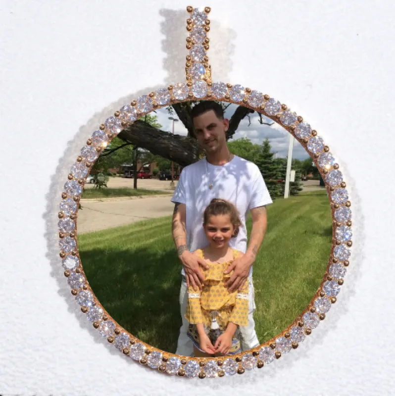 LARGE 3D CIRCLE CUSTOM PICTURE PENDANT sold by The GUU Shop