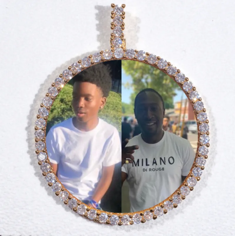 LARGE 3D CIRCLE CUSTOM PICTURE PENDANT sold by The GUU Shop