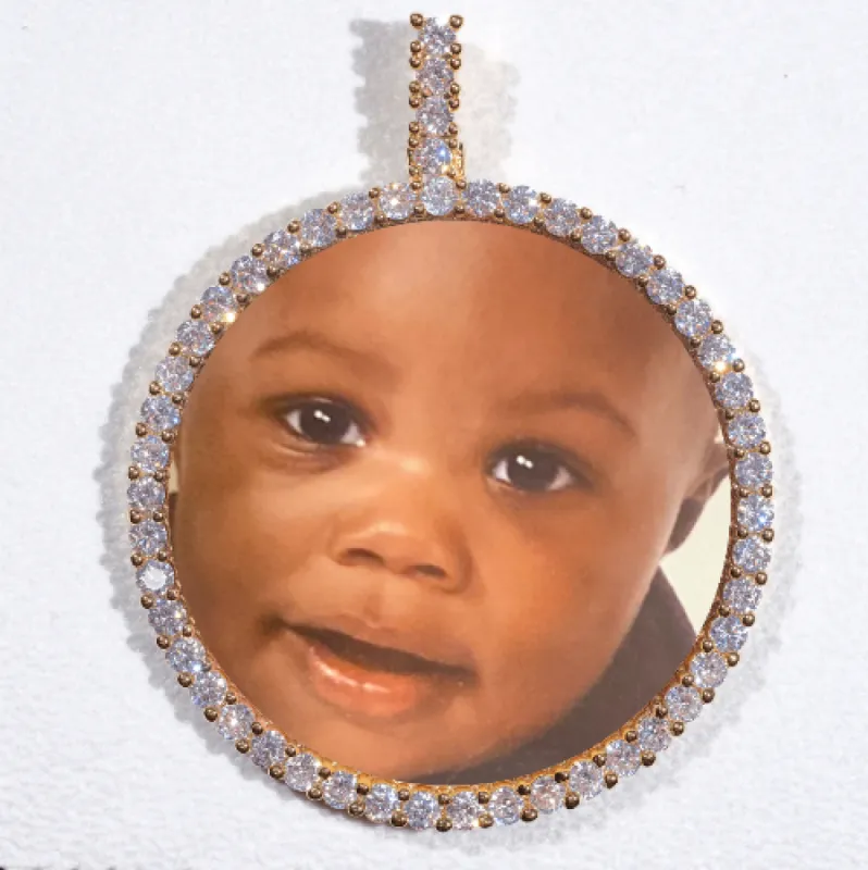 LARGE 3D CIRCLE CUSTOM PICTURE PENDANT sold by The GUU Shop