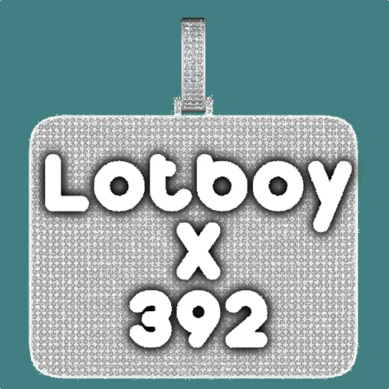 CUSTOM LETTER NECKLACE 3D BIG SQUARE sold by The GUU Shop