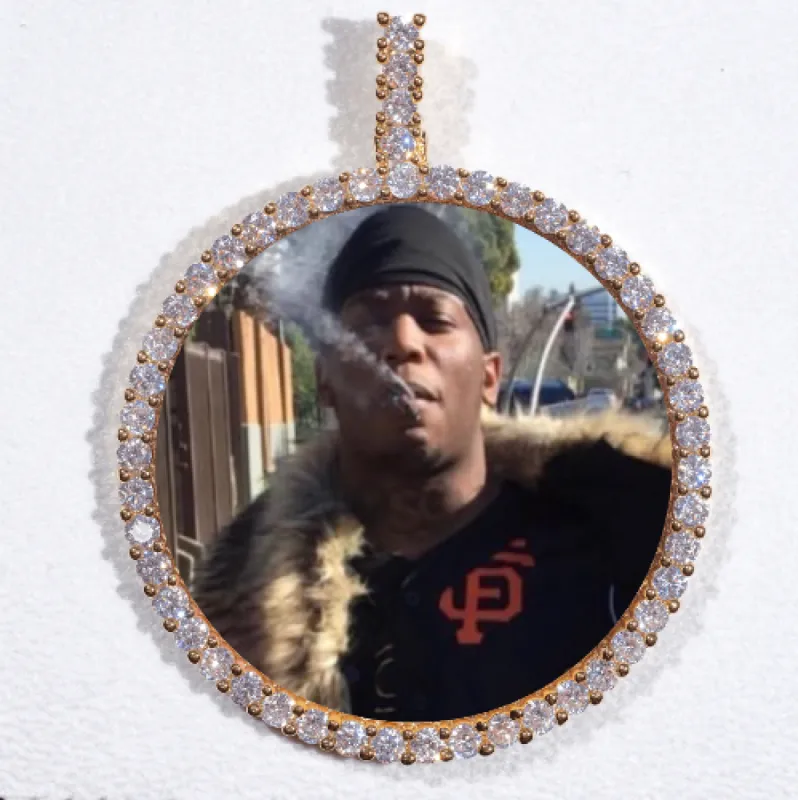 LARGE 3D CIRCLE CUSTOM PICTURE PENDANT sold by The GUU Shop