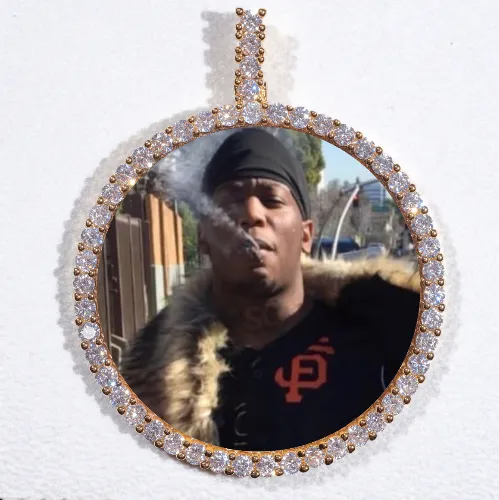 LARGE 3D CIRCLE CUSTOM PICTURE PENDANT sold by The GUU Shop