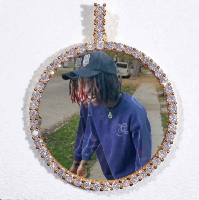 LARGE 3D CIRCLE CUSTOM PICTURE PENDANT made by The GUU Shop