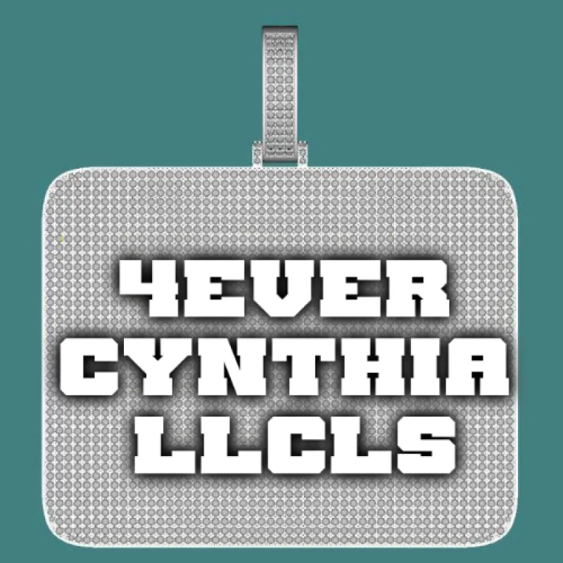 CUSTOM LETTER NECKLACE 3D BIG SQUARE sold by The GUU Shop