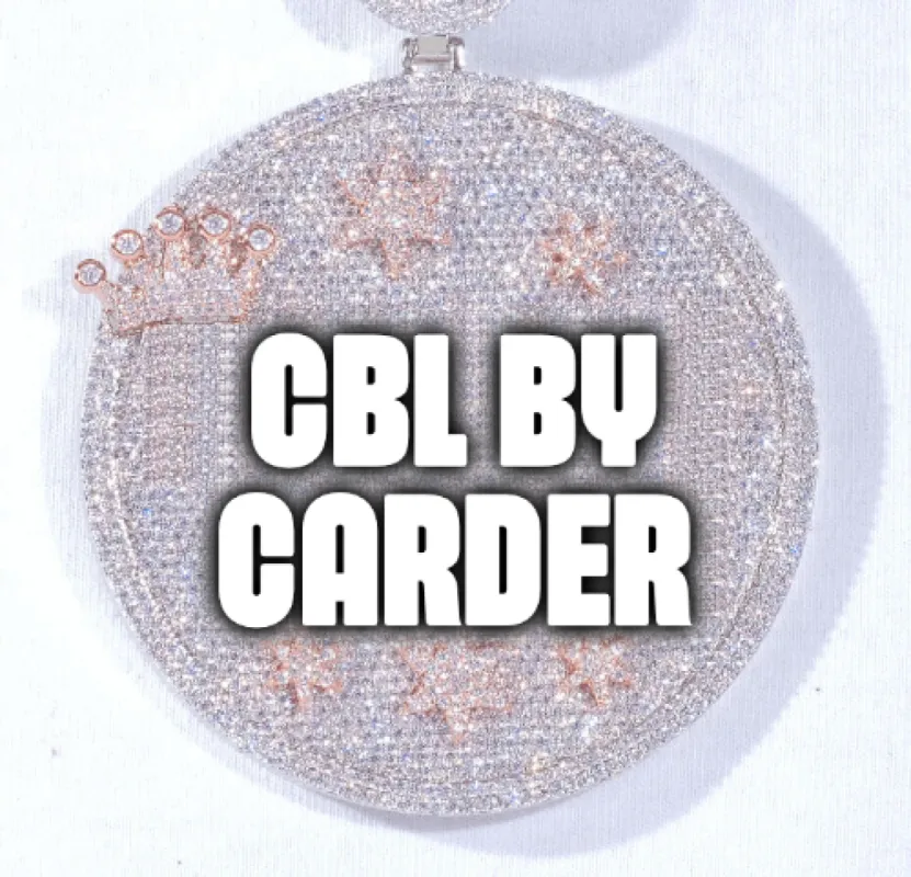 CUSTOM LETTER NECKLACE 3D BIG CROWN DISC sold by The GUU Shop