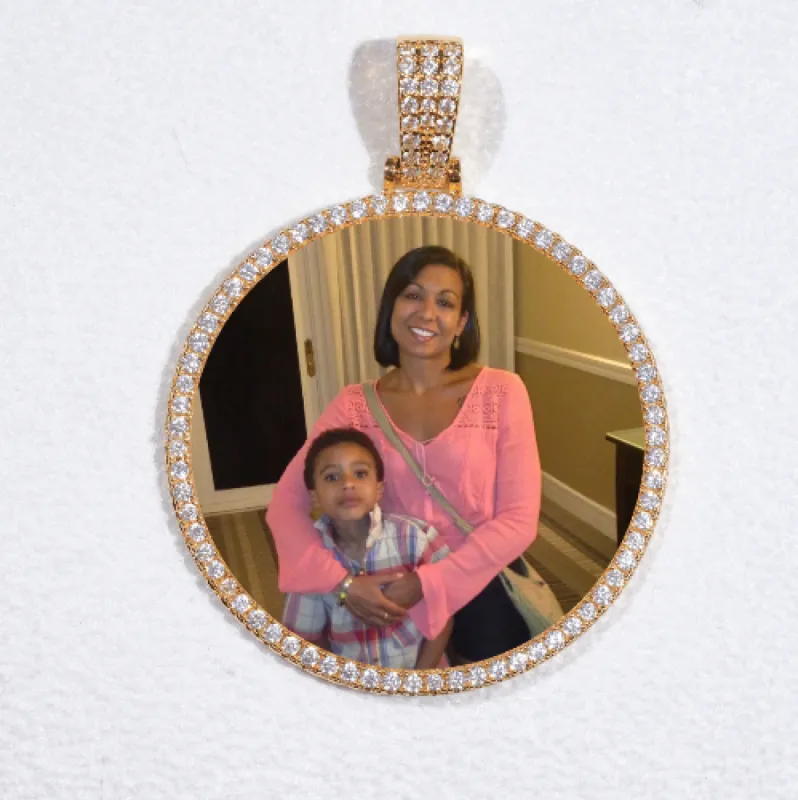 MEDIUM 3D CIRCLE CUSTOM PICTURE PENDANT sold by The GUU Shop
