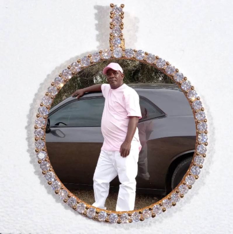 LARGE 3D CIRCLE CUSTOM PICTURE PENDANT sold by The GUU Shop