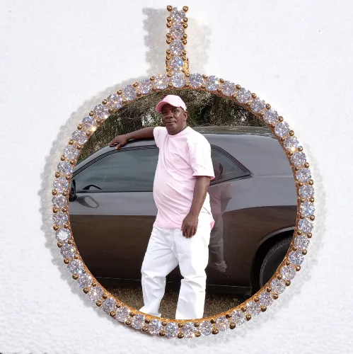 LARGE 3D CIRCLE CUSTOM PICTURE PENDANT sold by The GUU Shop