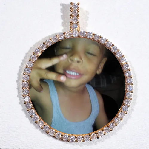 LARGE 3D CIRCLE CUSTOM PICTURE PENDANT sold by The GUU Shop