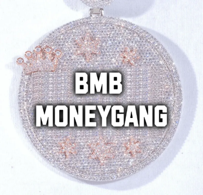 CUSTOM LETTER NECKLACE 3D BIG CROWN DISC made by The GUU Shop