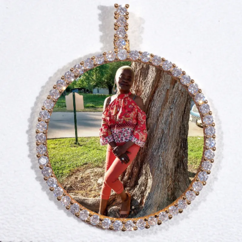 LARGE 3D CIRCLE CUSTOM PICTURE PENDANT sold by The GUU Shop