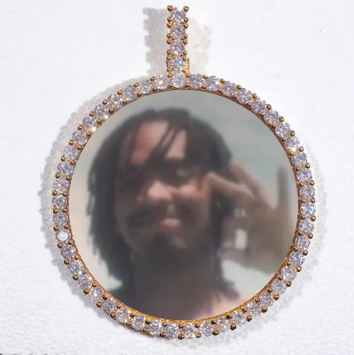 LARGE 3D CIRCLE CUSTOM PICTURE PENDANT sold by The GUU Shop