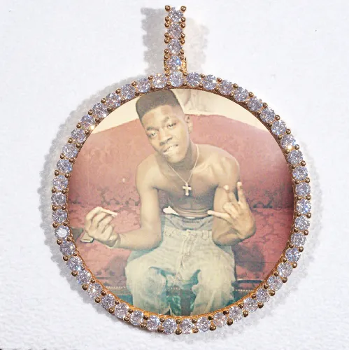 LARGE 3D CIRCLE CUSTOM PICTURE PENDANT sold by The GUU Shop