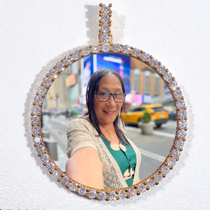 LARGE 3D CIRCLE CUSTOM PICTURE PENDANT sold by The GUU Shop