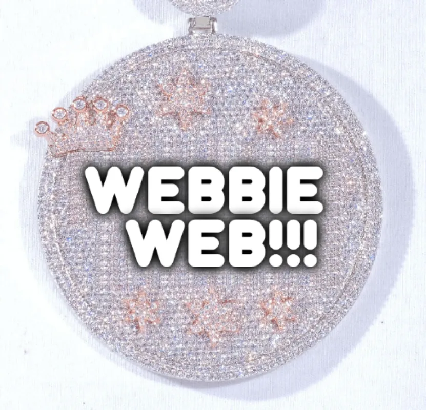 CUSTOM LETTER NECKLACE 3D BIG CROWN DISC sold by The GUU Shop