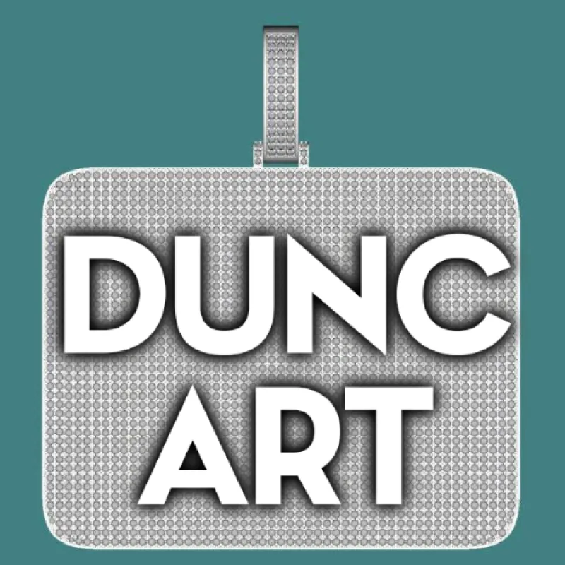 CUSTOM LETTER NECKLACE 3D BIG SQUARE sold by The GUU Shop