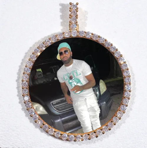 LARGE 3D CIRCLE CUSTOM PICTURE PENDANT sold by The GUU Shop