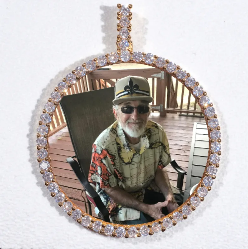 LARGE 3D CIRCLE CUSTOM PICTURE PENDANT sold by The GUU Shop