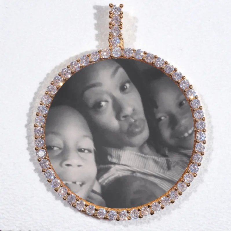 LARGE 3D CIRCLE CUSTOM PICTURE PENDANT sold by The GUU Shop