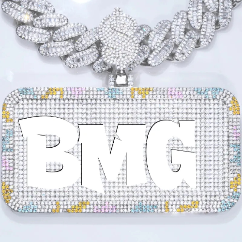 CUSTOM LETTER NECKLACE 3D COLORFUL SQUARE sold by The GUU Shop