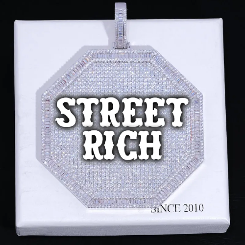 CUSTOM LETTER NECKLACE 3D BIG OCTAGON made by The GUU Shop