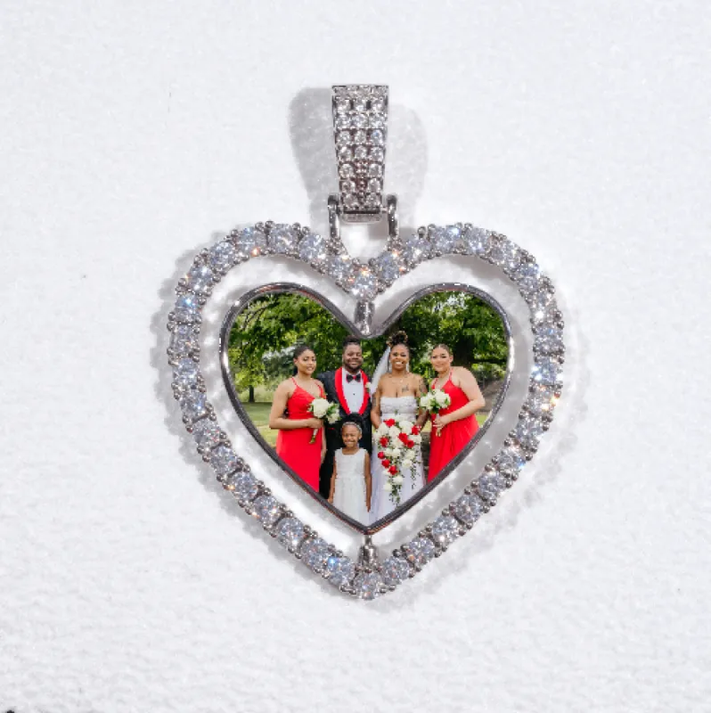 3D Spinning 2-Faced Heart Custom Picture Pendant sold by The GUU Shop