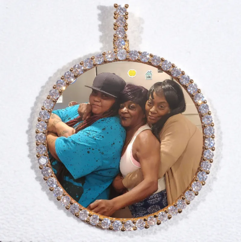 LARGE 3D CIRCLE CUSTOM PICTURE PENDANT sold by The GUU Shop