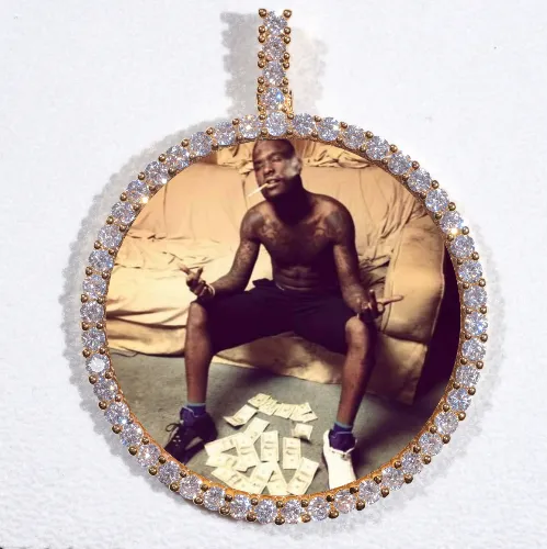 LARGE 3D CIRCLE CUSTOM PICTURE PENDANT sold by The GUU Shop