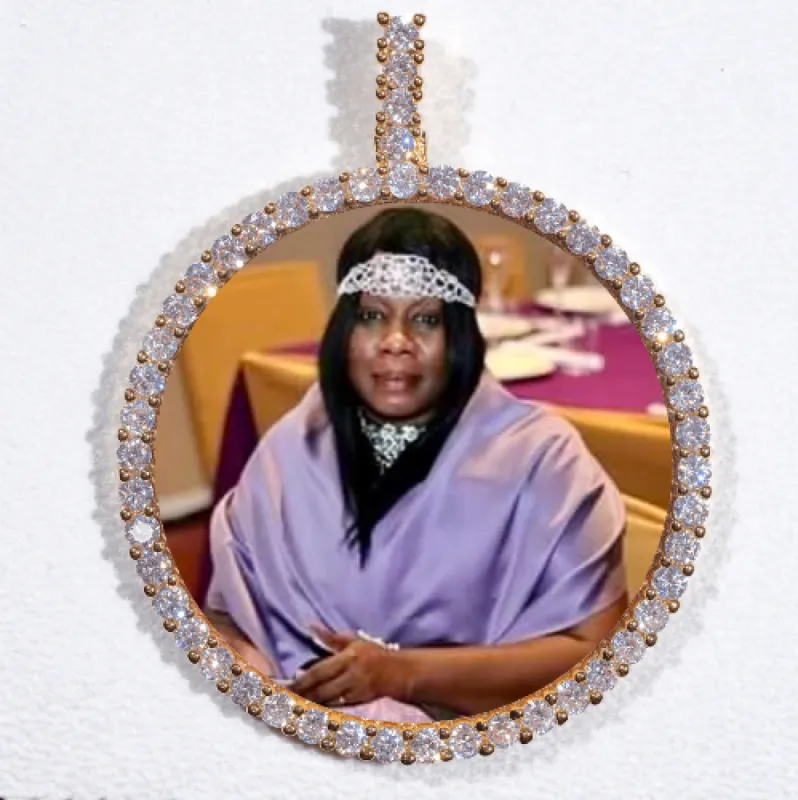 LARGE 3D CIRCLE CUSTOM PICTURE PENDANT sold by The GUU Shop