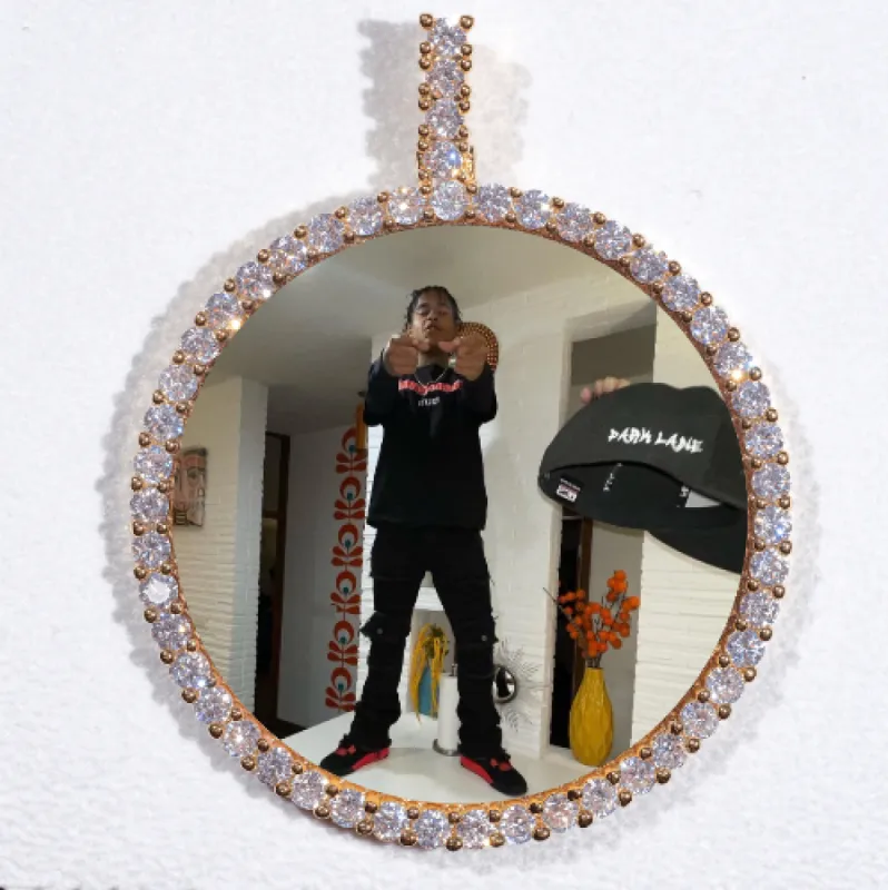 LARGE 3D CIRCLE CUSTOM PICTURE PENDANT sold by The GUU Shop