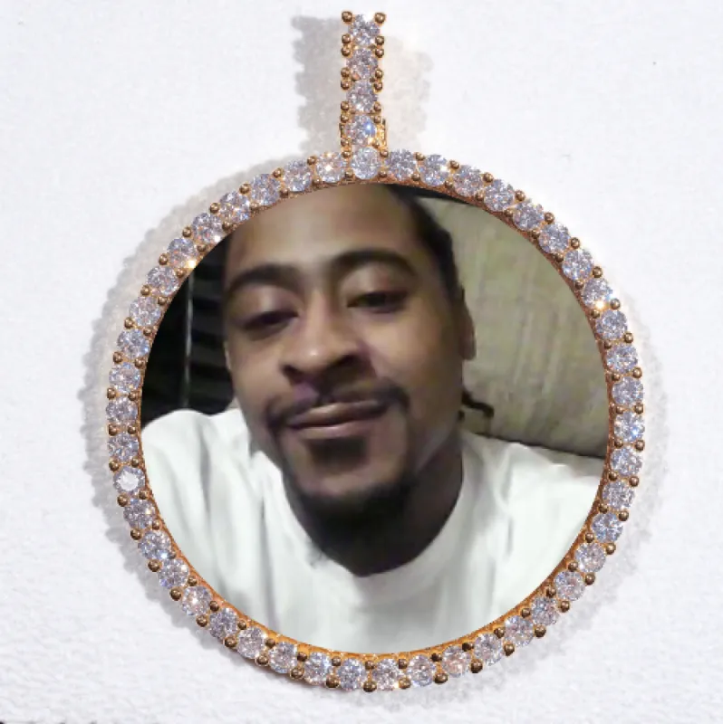 LARGE 3D CIRCLE CUSTOM PICTURE PENDANT sold by The GUU Shop