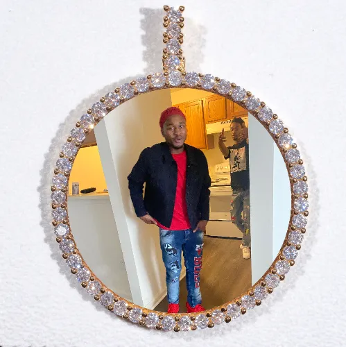 LARGE 3D CIRCLE CUSTOM PICTURE PENDANT sold by The GUU Shop