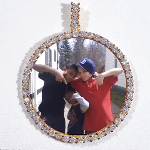 LARGE 3D CIRCLE CUSTOM PICTURE PENDANT sold by The GUU Shop