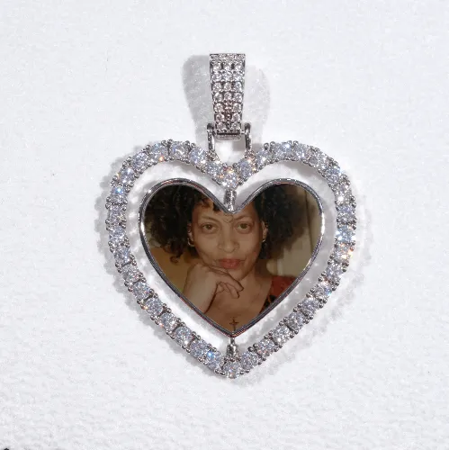 3D Spinning 2-Faced Heart Custom Picture Pendant sold by The GUU Shop