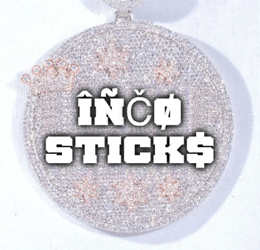 CUSTOM LETTER NECKLACE 3D BIG CROWN DISC sold by The GUU Shop