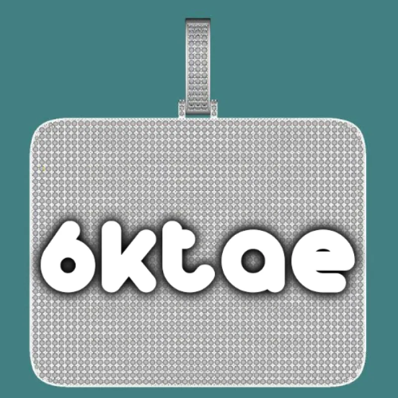 CUSTOM LETTER NECKLACE 3D BIG SQUARE sold by The GUU Shop