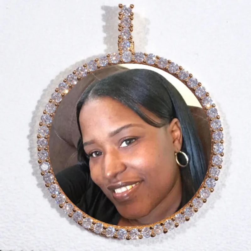 LARGE 3D CIRCLE CUSTOM PICTURE PENDANT sold by The GUU Shop