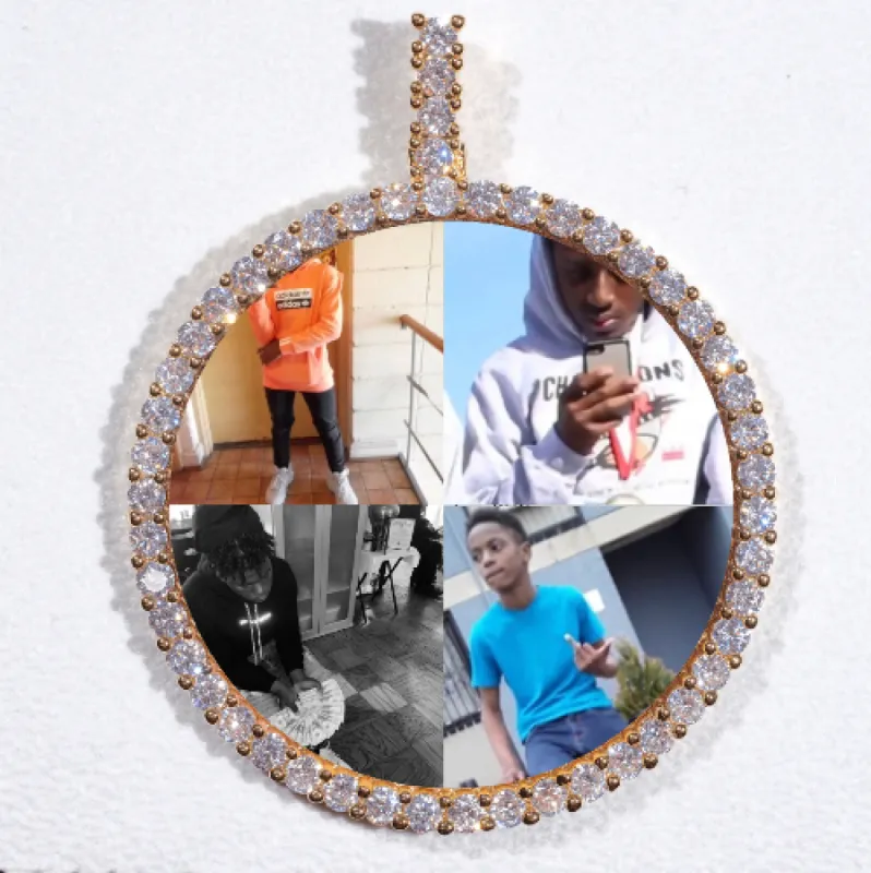 LARGE 3D CIRCLE CUSTOM PICTURE PENDANT sold by The GUU Shop