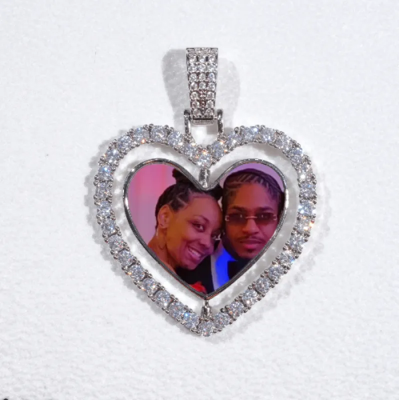 3D Spinning 2-Faced Heart Custom Picture Pendant sold by The GUU Shop