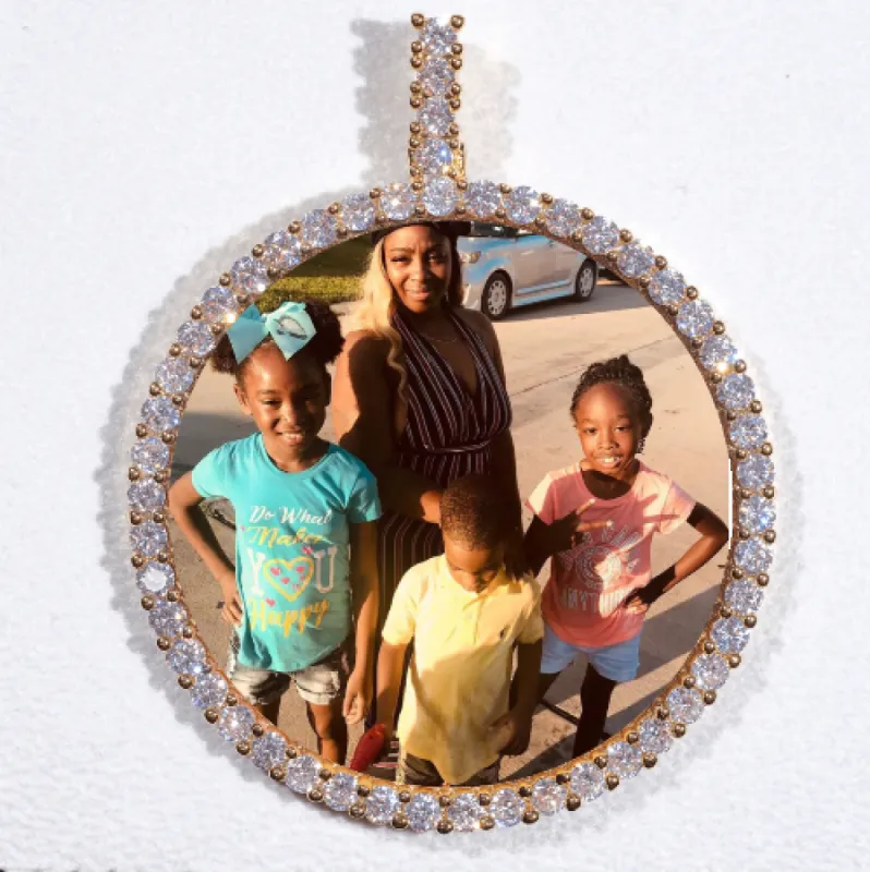 LARGE 3D CIRCLE CUSTOM PICTURE PENDANT sold by The GUU Shop