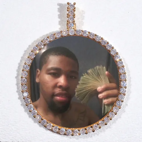 LARGE 3D CIRCLE CUSTOM PICTURE PENDANT sold by The GUU Shop