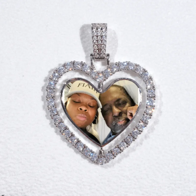 3D Spinning 2-Faced Heart Custom Picture Pendant sold by The GUU Shop