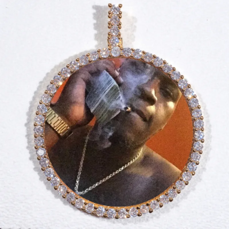 LARGE 3D CIRCLE CUSTOM PICTURE PENDANT sold by The GUU Shop