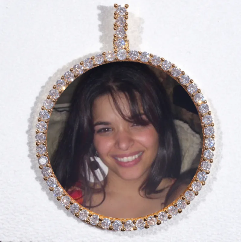 LARGE 3D CIRCLE CUSTOM PICTURE PENDANT sold by The GUU Shop