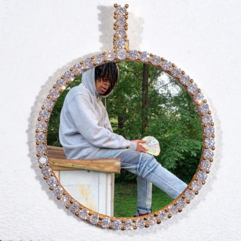 LARGE 3D CIRCLE CUSTOM PICTURE PENDANT sold by The GUU Shop
