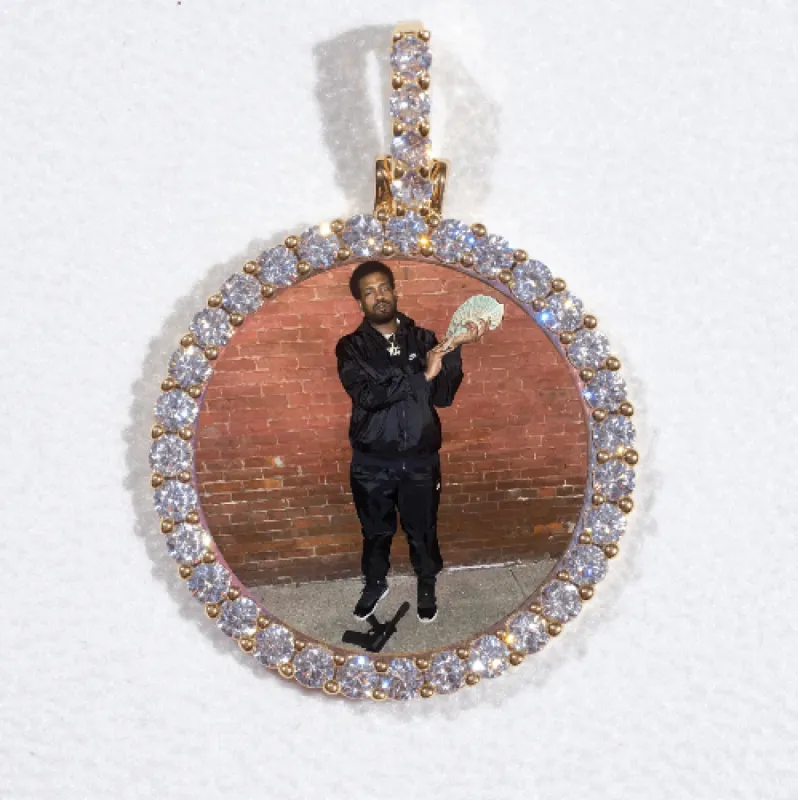 3D CIRCLE CUSTOM PICTURE PENDANT SMALL SIZE sold by The GUU Shop