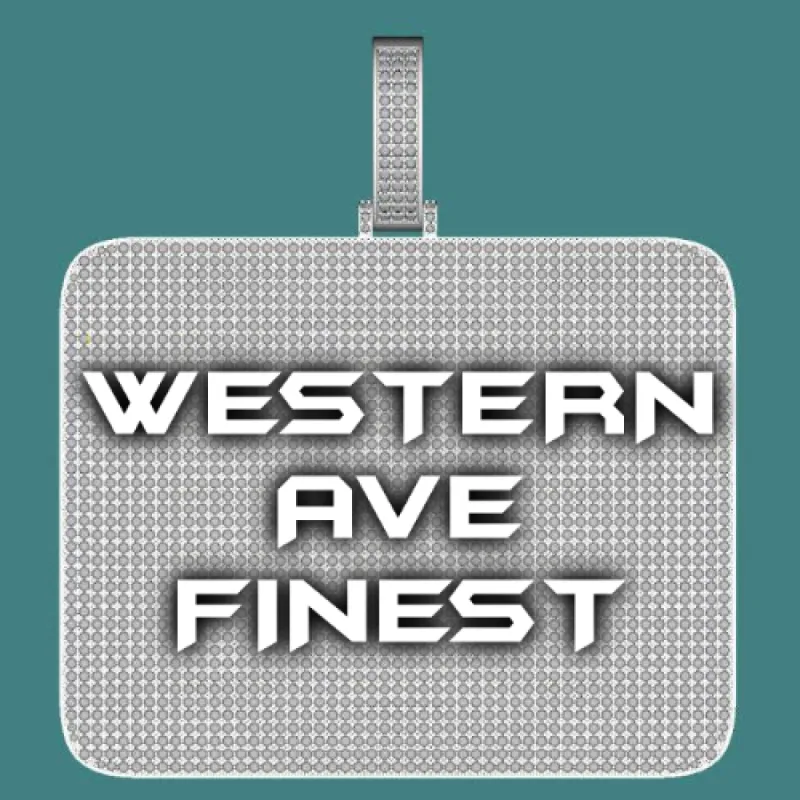 CUSTOM LETTER NECKLACE 3D BIG SQUARE sold by The GUU Shop