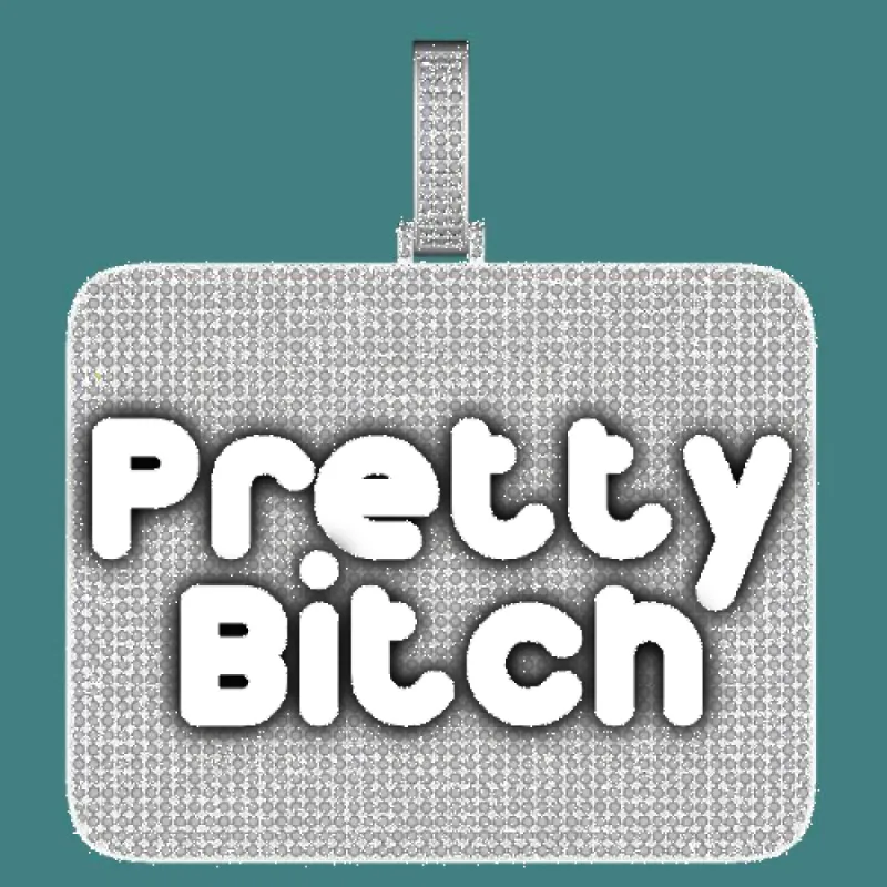 CUSTOM LETTER NECKLACE 3D BIG SQUARE sold by The GUU Shop